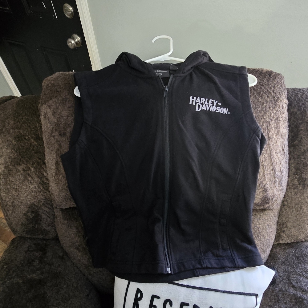 Harley-Davidson Black Sleeveless Hoodie